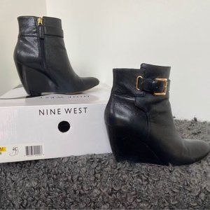 Nine West Black ankle buckle booties - 7